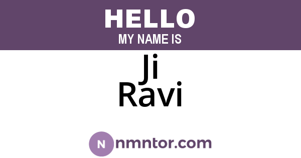 Ji Ravi