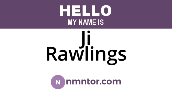 Ji Rawlings