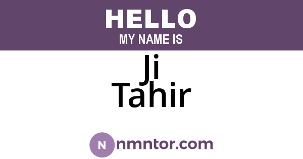 Ji Tahir