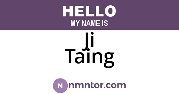 Ji Taing