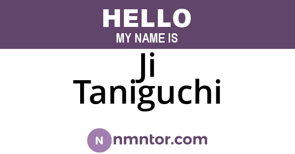 Ji Taniguchi