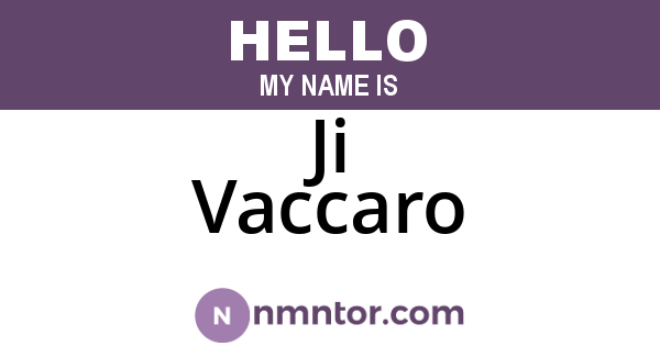 Ji Vaccaro