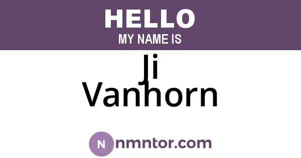 Ji Vanhorn