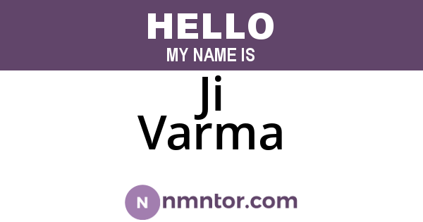 Ji Varma