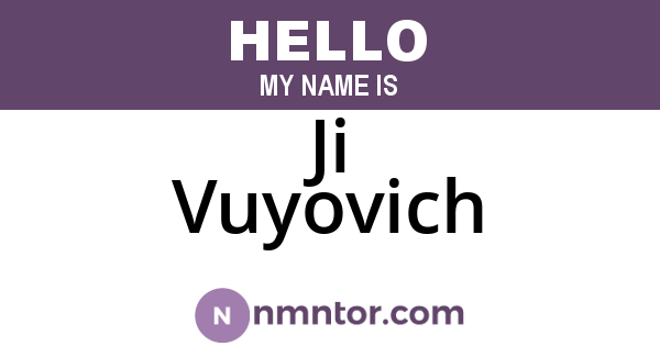Ji Vuyovich