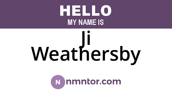 Ji Weathersby