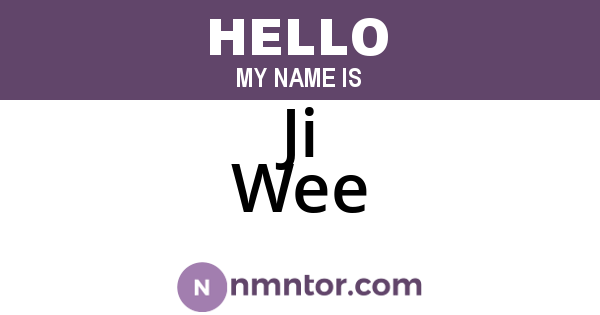 Ji Wee