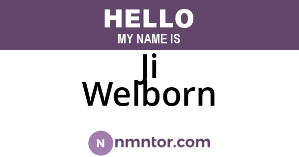 Ji Welborn