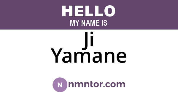 Ji Yamane
