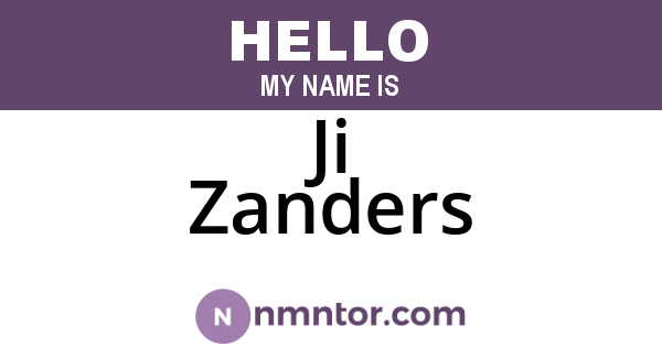 Ji Zanders