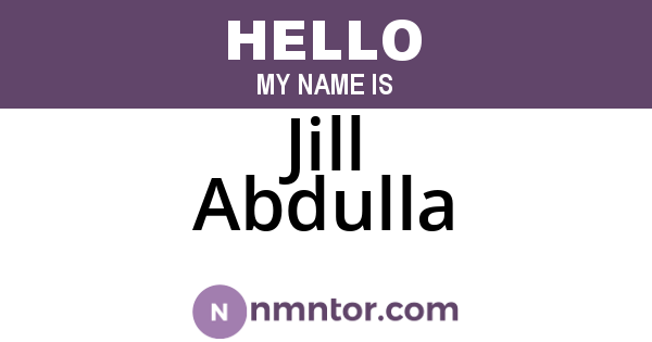 Jill Abdulla