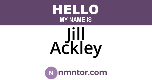 Jill Ackley