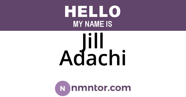 Jill Adachi