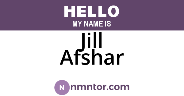Jill Afshar
