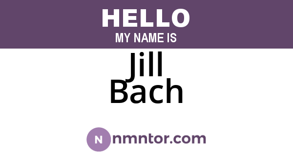 Jill Bach