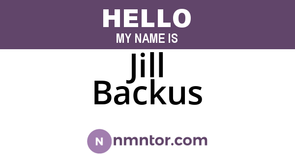 Jill Backus