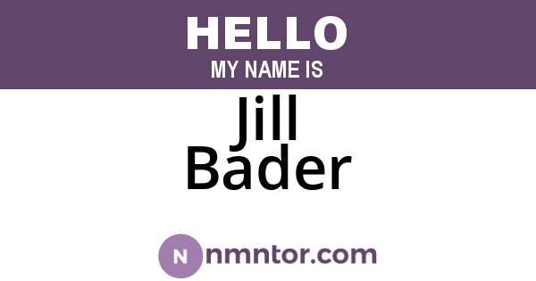 Jill Bader