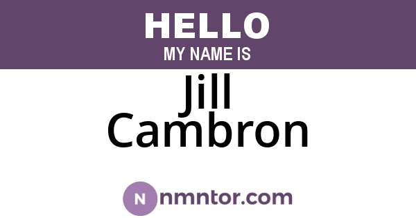 Jill Cambron