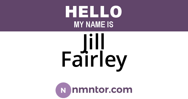 Jill Fairley