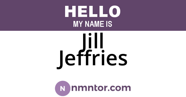 Jill Jeffries