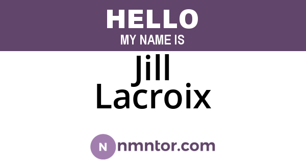 Jill Lacroix