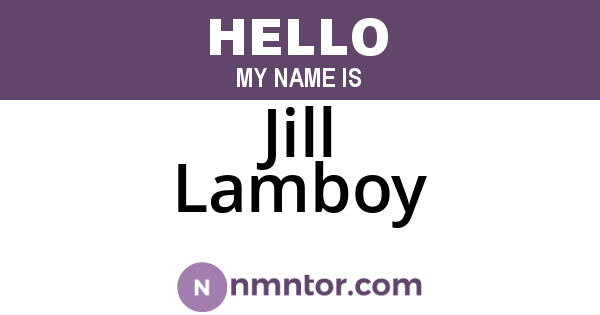 Jill Lamboy
