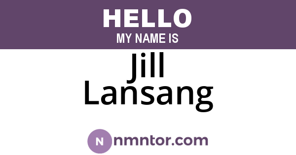 Jill Lansang