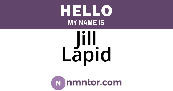 Jill Lapid