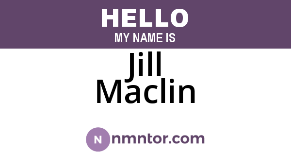 Jill Maclin