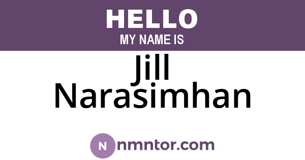 Jill Narasimhan