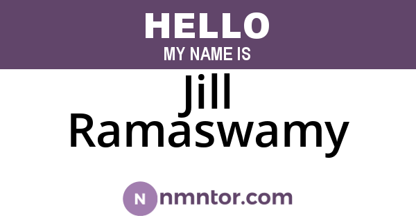 Jill Ramaswamy