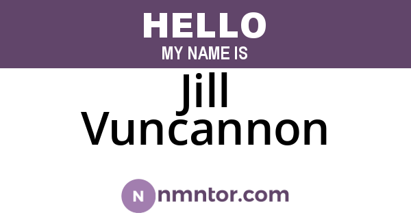 Jill Vuncannon
