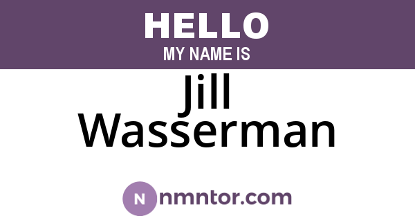 Jill Wasserman