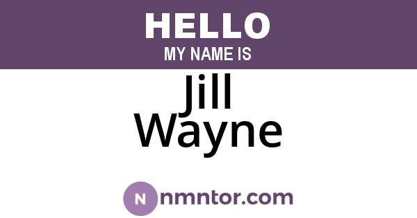 Jill Wayne