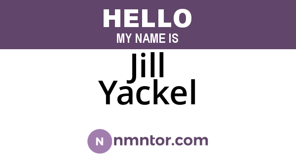 Jill Yackel
