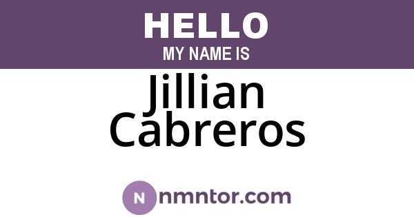 Jillian Cabreros