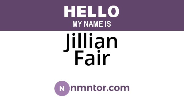 Jillian Fair