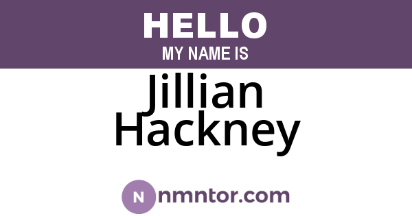Jillian Hackney