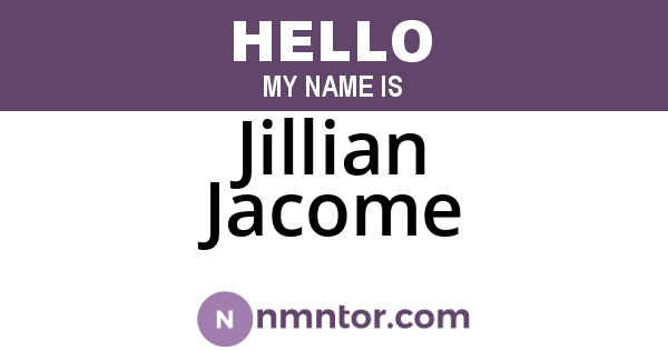 Jillian Jacome