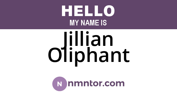 Jillian Oliphant