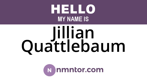 Jillian Quattlebaum