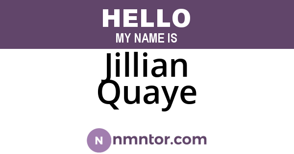 Jillian Quaye