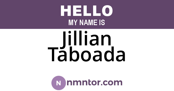 Jillian Taboada