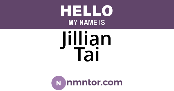 Jillian Tai