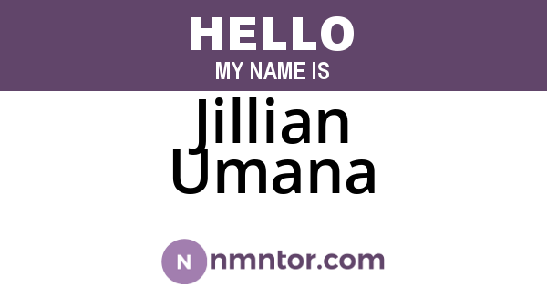 Jillian Umana