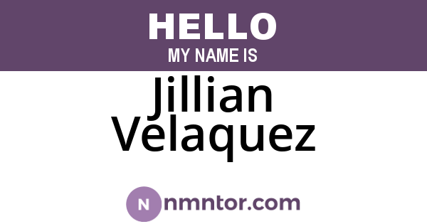 Jillian Velaquez