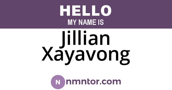 Jillian Xayavong
