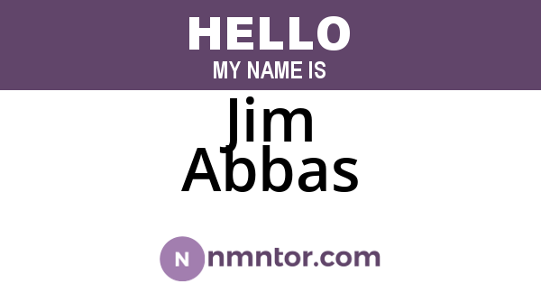 Jim Abbas