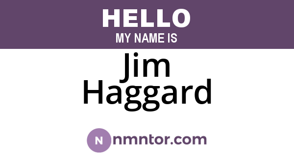 Jim Haggard