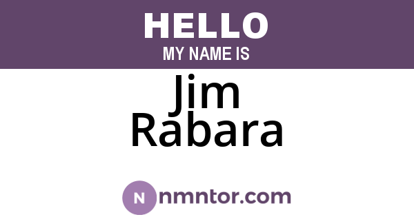 Jim Rabara
